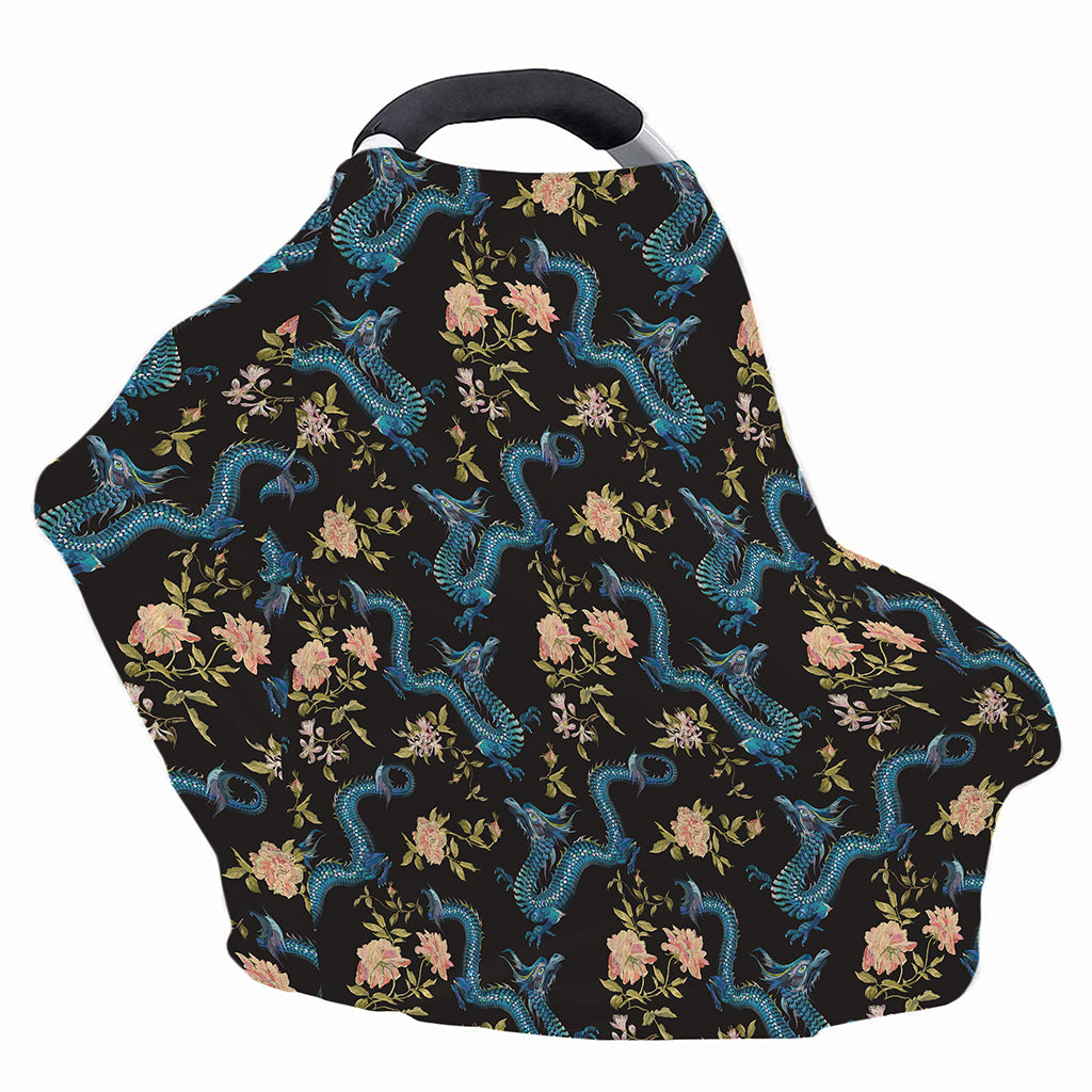 Chinese Dragon And Flower Pattern Print Baby Seat Cover