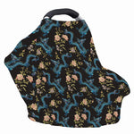 Chinese Dragon And Flower Pattern Print Baby Seat Cover