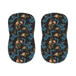 Chinese Dragon And Flower Pattern Print Bar Stool Covers