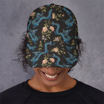 Chinese Dragon And Flower Pattern Print Baseball Cap