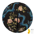 Chinese Dragon And Flower Pattern Print Basketball