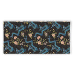 Chinese Dragon And Flower Pattern Print Beach Towel