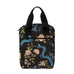 Chinese Dragon And Flower Pattern Print Bible Tote Bag