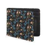Chinese Dragon And Flower Pattern Print Bifold Wallet
