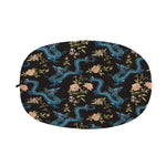 Chinese Dragon And Flower Pattern Print Car Side Mirror Covers