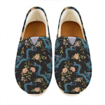 Chinese Dragon And Flower Pattern Print Casual Shoes