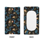 Chinese Dragon And Flower Pattern Print Changing Pad Cover