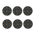 Chinese Dragon And Flower Pattern Print Coaster Set