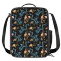 Chinese Dragon And Flower Pattern Print Crossbody Lunch Bag