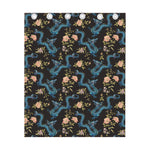 Chinese Dragon And Flower Pattern Print Curtain