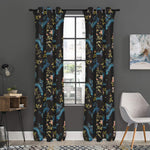 Chinese Dragon And Flower Pattern Print Curtain