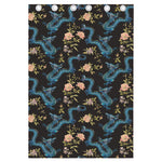 Chinese Dragon And Flower Pattern Print Curtain