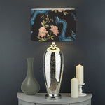 Chinese Dragon And Flower Pattern Print Drum Lamp Shade