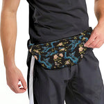 Chinese Dragon And Flower Pattern Print Fanny Pack