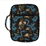 Chinese Dragon And Flower Pattern Print Front Pocket Bible Bag