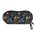 Chinese Dragon And Flower Pattern Print Glasses Case