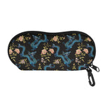 Chinese Dragon And Flower Pattern Print Glasses Case