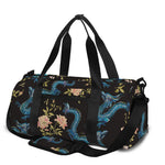 Chinese Dragon And Flower Pattern Print Gym Bag