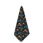 Chinese Dragon And Flower Pattern Print Hand Towel