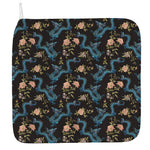 Chinese Dragon And Flower Pattern Print Hand Towel