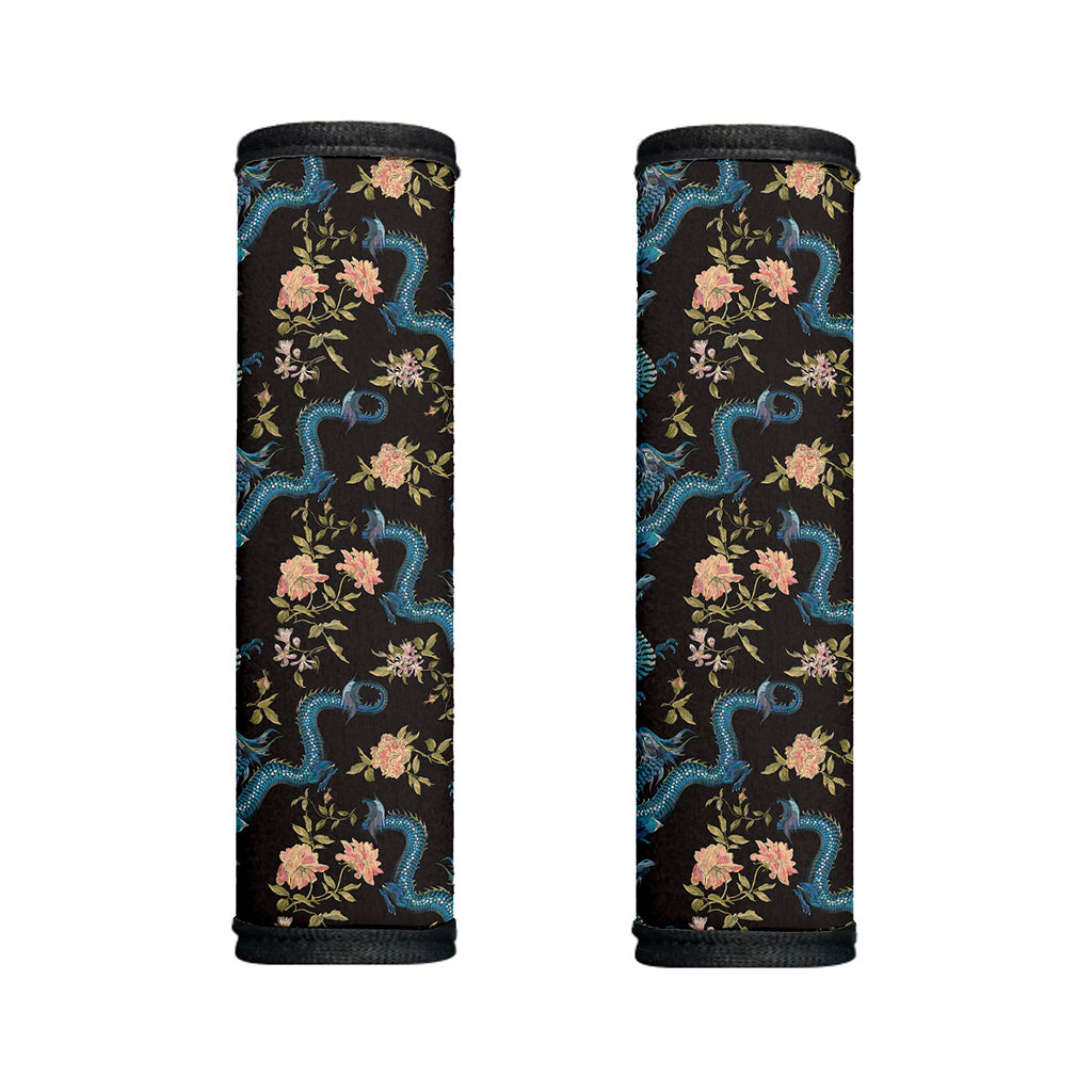 Chinese Dragon And Flower Pattern Print Handle Covers