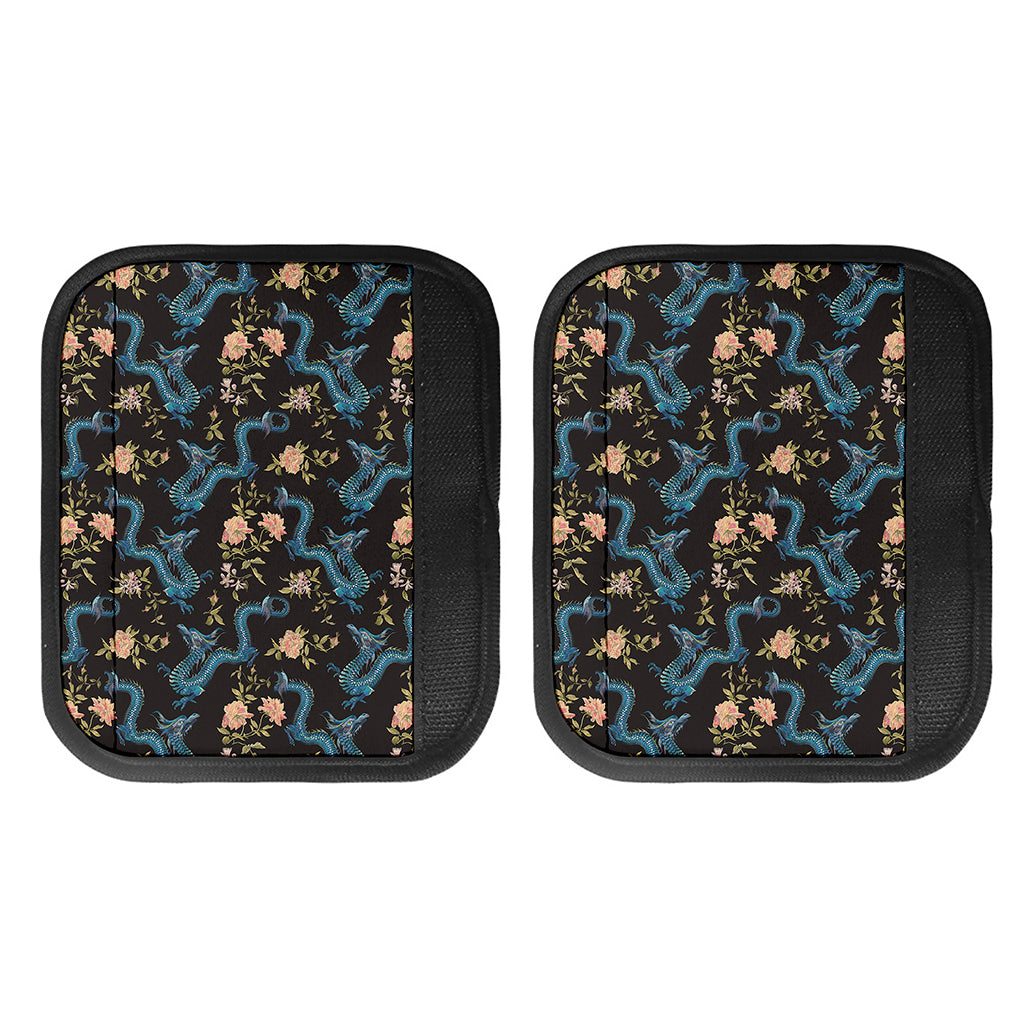 Chinese Dragon And Flower Pattern Print Handle Covers