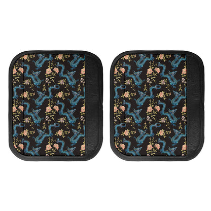 Chinese Dragon And Flower Pattern Print Handle Covers