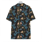 Chinese Dragon And Flower Pattern Print Hawaiian Shirt
