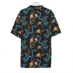 Chinese Dragon And Flower Pattern Print Hawaiian Shirt