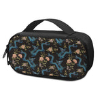 Chinese Dragon And Flower Pattern Print Insulin Cooler Travel Case
