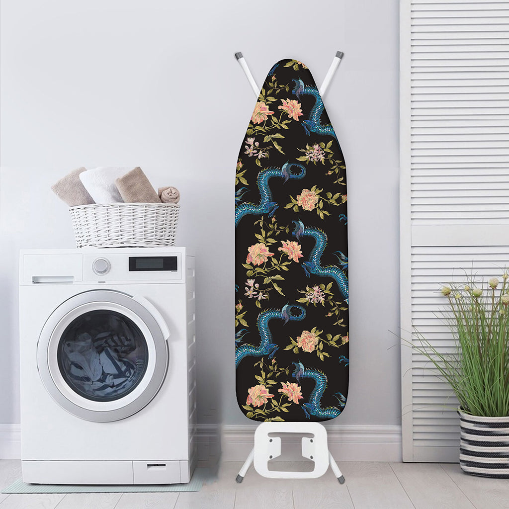 Chinese Dragon And Flower Pattern Print Ironing Board Cover