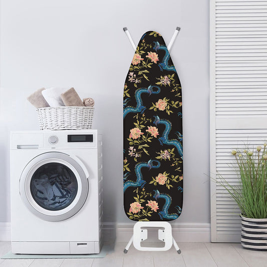 Chinese Dragon And Flower Pattern Print Ironing Board Cover