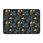 Chinese Dragon And Flower Pattern Print Kitchen Mat