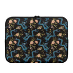Chinese Dragon And Flower Pattern Print Laptop Sleeve