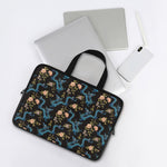Chinese Dragon And Flower Pattern Print Laptop Sleeve With Handle