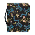 Chinese Dragon And Flower Pattern Print Leather Bible Cover
