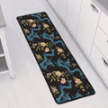 Chinese Dragon And Flower Pattern Print Long Kitchen Mat