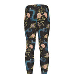 Chinese Dragon And Flower Pattern Print Men's leggings