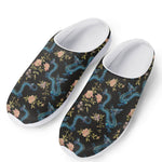 Chinese Dragon And Flower Pattern Print Mesh Casual Shoes