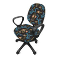 Chinese Dragon And Flower Pattern Print Office Chair Cover