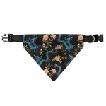 Chinese Dragon And Flower Pattern Print Over The Collar Dog Bandana