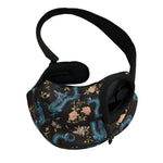 Chinese Dragon And Flower Pattern Print Pet Sling Carrier