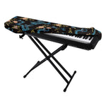 Chinese Dragon And Flower Pattern Print Piano Keyboard Cover