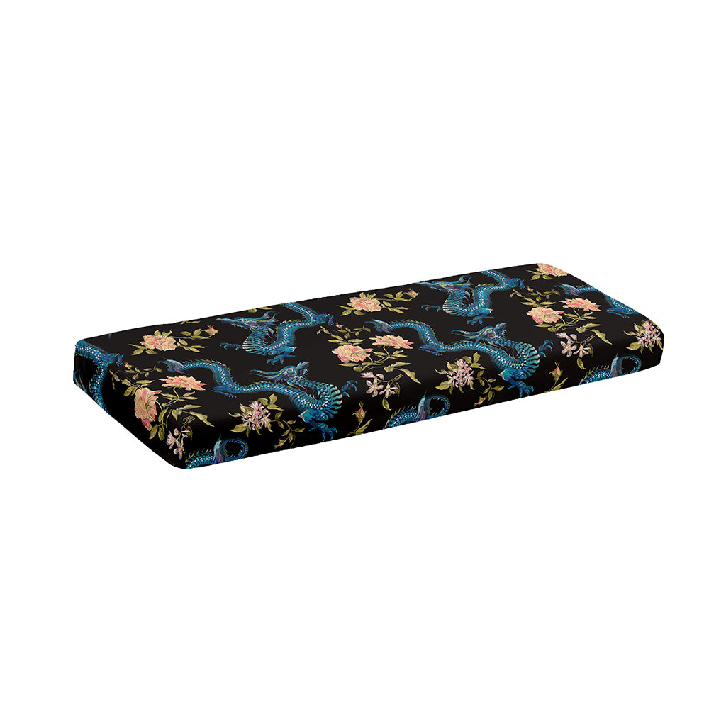 Chinese Dragon And Flower Pattern Print Piano Keyboard Cover