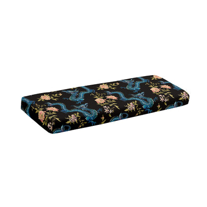 Chinese Dragon And Flower Pattern Print Piano Keyboard Cover