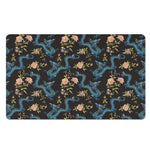 Chinese Dragon And Flower Pattern Print Polyester Doormat