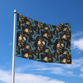 Chinese Dragon And Flower Pattern Print Polyester Flag