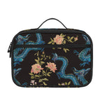 Chinese Dragon And Flower Pattern Print Portable Lunch Bag