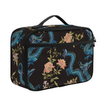 Chinese Dragon And Flower Pattern Print Portable Lunch Bag