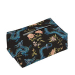 Chinese Dragon And Flower Pattern Print Rectangle Tissue Box Cover
